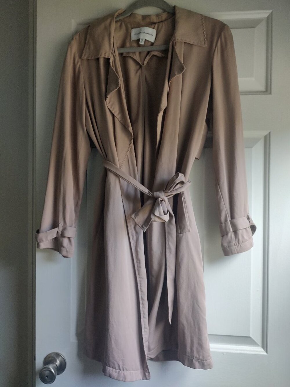 Cupcakes & Cashmere Blush Pink Trench Coat